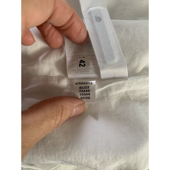 ANN TAYLOR WHITE FLORAL EMBROIDERED TIE WAIST SHIRTDRESS DRESS Wedding NWT Sm - Picture 8 of 8